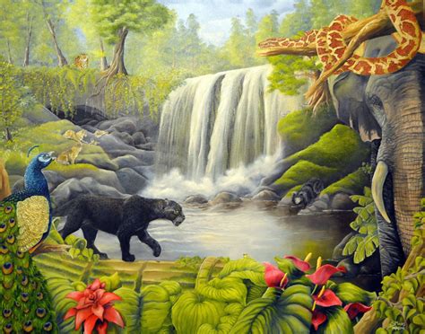 Kiplings Jungle Original Oil Painting By Sarahmilesartstudio On Etsy