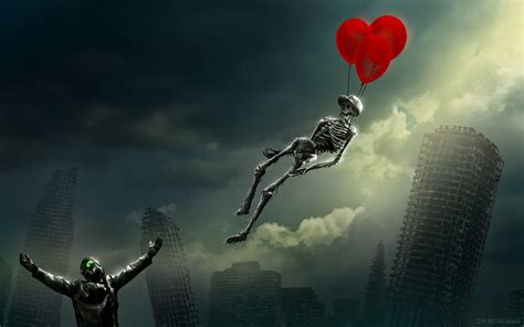 Romantically Apocalyptic Vitaly S Alexius Skyscraper Balloons Skeleton