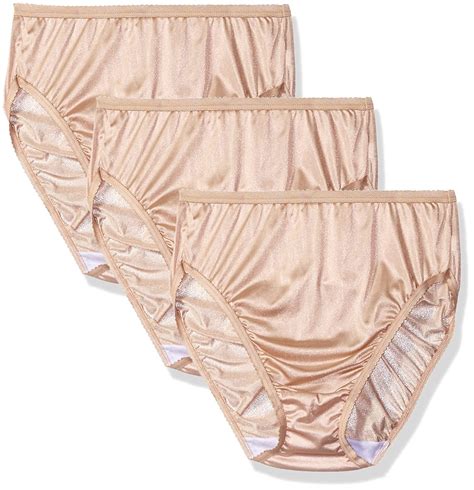 Buy Shadowline Womens Panties Hi Cut Nylon Brief 3 Pack At