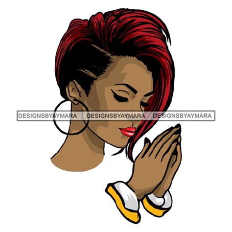 African American Black Woman Girl Lady Praying God Prayer Pray Etsy