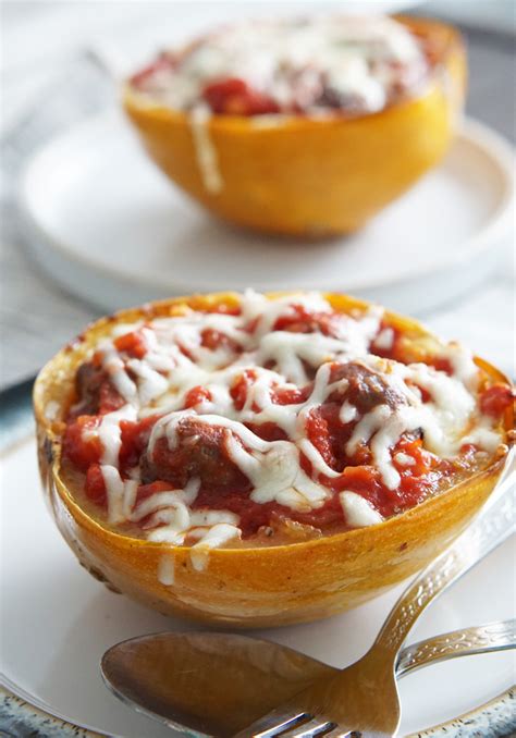 Easy Oven Roasted Spaghetti Squash And Meat Sauce Recipe Delightfully