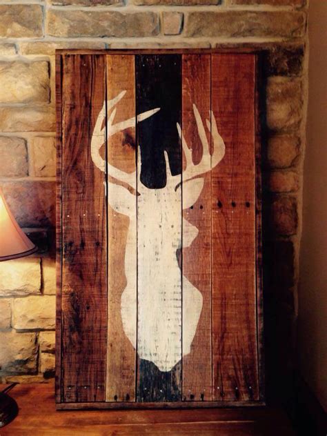 Diy Antique Pallet Deer Buck Wall Art 99 Pallets