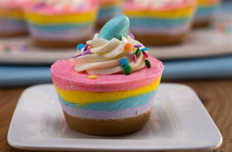 Serve Your Guests These Rainbow No Bake Mini Cheesecakes This Easter