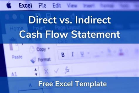 Direct Vs Indirect Cash Flow Statement Excel Model 365 Financial