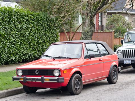 Old Parked Cars Vancouver 1981 Volkswagen Rabbit Cabriolet