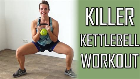 Minute Killer Kettlebell Workout Muscle Toning Kettlebell Exercises At Home YouTube