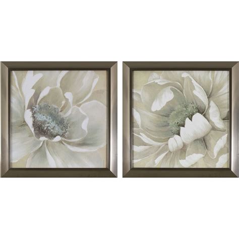 2 Piece 14 In W X 14 In H Framed Floral Print Wall Art At