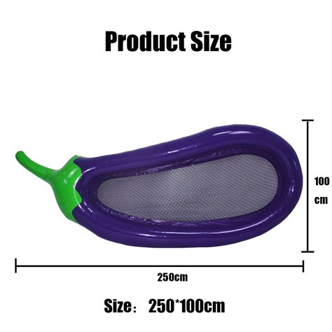 jiainf mesh inflatable eggplant floating row swimming pool float floating bed for adults ~ toys
