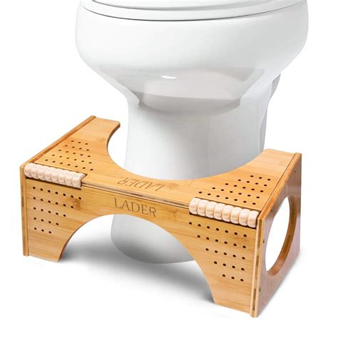 Buy Lader Squatty Toilet Stool Bamboo Non Slip Squatting Toilet Step Stoolportable Bathroom