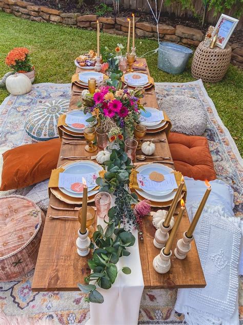 A Bohemian Outdoor Friendsgiving Perfect Way To Celebrate The Holidays