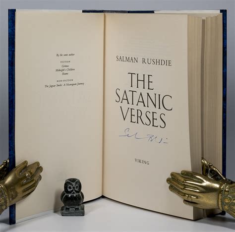 the satanic verses by rushdie salman 1988 signed by author s west coast rare books