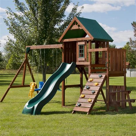 Childrens playhouse playhouse outdoor northern white cedar bench swing swing design second story play houses dollhouses outdoor theater. The Best Backyard Playsets for Toddlers and Kids ...