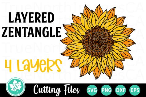 3D Sunflower Svg Free 164 SVG File For Cricut