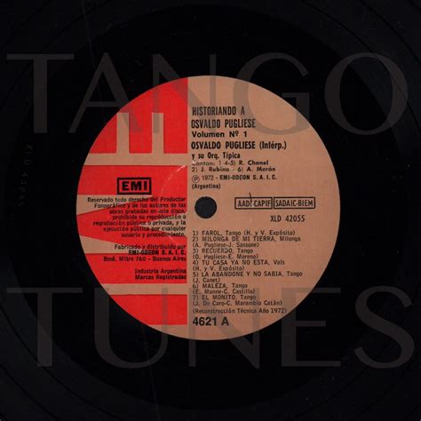 Historiando A Osvaldo Pugliese Vol I Box Of 3 Vinyls Tangovinilos