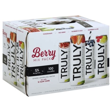 Truly Spiked And Sparkling Water Berry Mix 12 Oz Can 24pk Case New