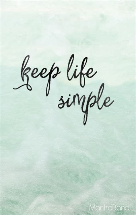 Keep Life Simple — Mantraband Bracelets Keep Life Simple Simple