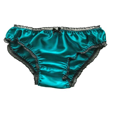 satin frilly sissy à volants culotte bikini de culotte sous vêtements slips tailles 6 20 ebay