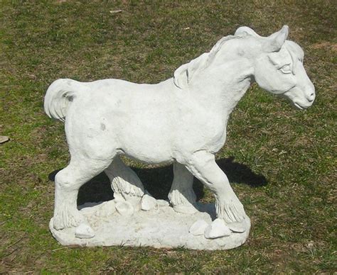 Draft Horse Concrete Garden Statue At Warmbier Farms Concrete Garden