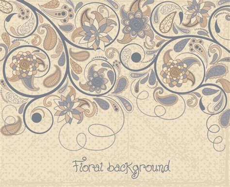 Decorative Pattern Floral Art Background Vector 02 Vector Background