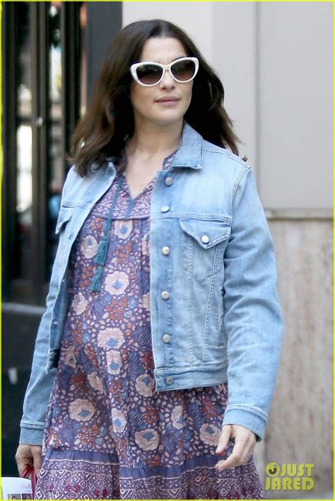 pregnant rachel weisz looks pretty in purple while heading out in nyc photo 4104493 pregnant
