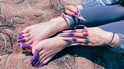 Photoshoot 🌷spring Long Fingernails And 🍃 Long Toenails Lora Long Nails