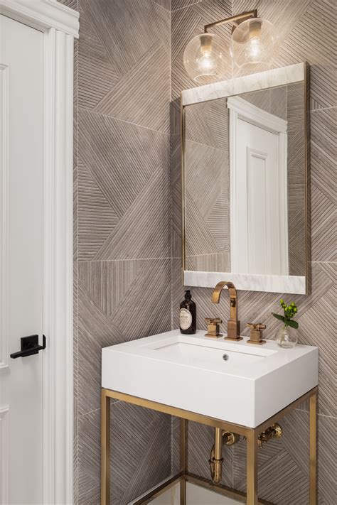 Wallpaper is back in a big way and is one of the trendiest ways to add color and texture to any room, bathrooms. Modern Luxurious Powder Room | Powder room remodel, Luxury ...