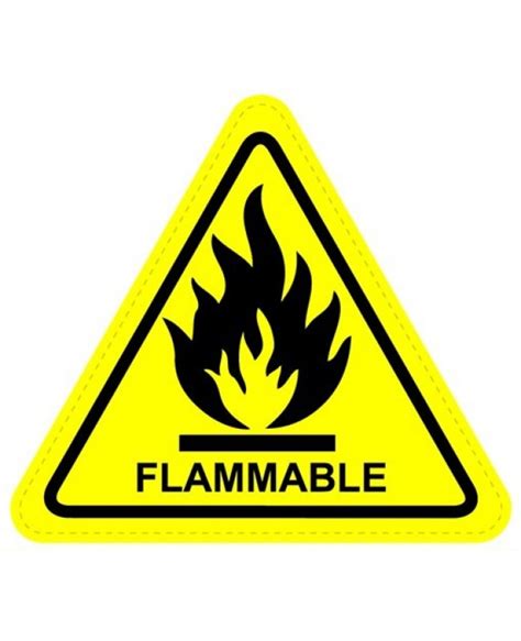 Flammable Warning Sign Sticker