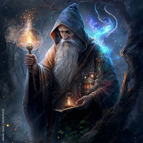 Legendary Wizard Merlin A Magical And Fantasy Environment Created