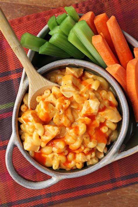 One Pot Buffalo Chicken Mac And Cheese Emily Bites