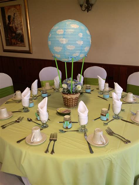 Hot Air Balloon Centerpiece And Favors For Lorenas Baby Shower I So