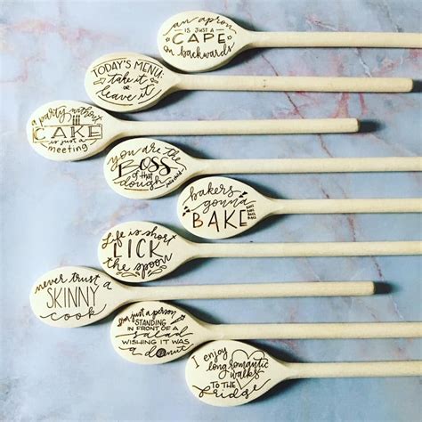 Glowforge Spoons Wood Engraved Ts Wood Burning Crafts Wooden