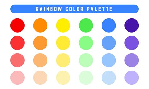 Rainbow Vector Color Palette Set Vector Art At Vecteezy