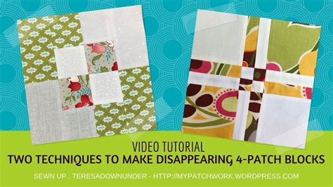 2 Techniques To Make Disappearing 4 Patch Quilt Blocks Video Tutorial