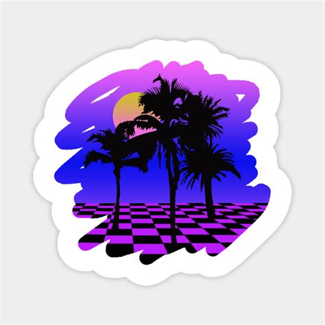 Eighties Vhs Palm Trees Dream Of Paradise Magnet Teepublic