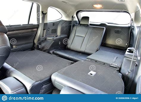 Rear Seatback Folded In Passenger Car Stock Photo Image Of Seats