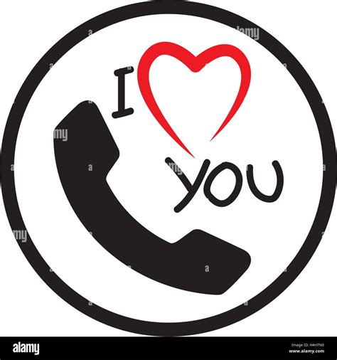 I Love You Phone Icon Eps 8 Supported Stock Vector Image And Art Alamy