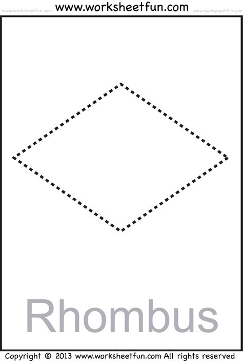 shapes | Shapes worksheets, Shapes preschool, Rhombus