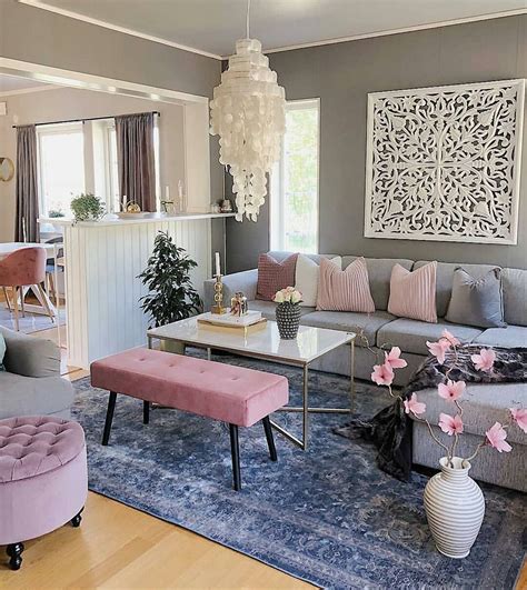 Pink And Gray Living Room Ideas Thegouchereye