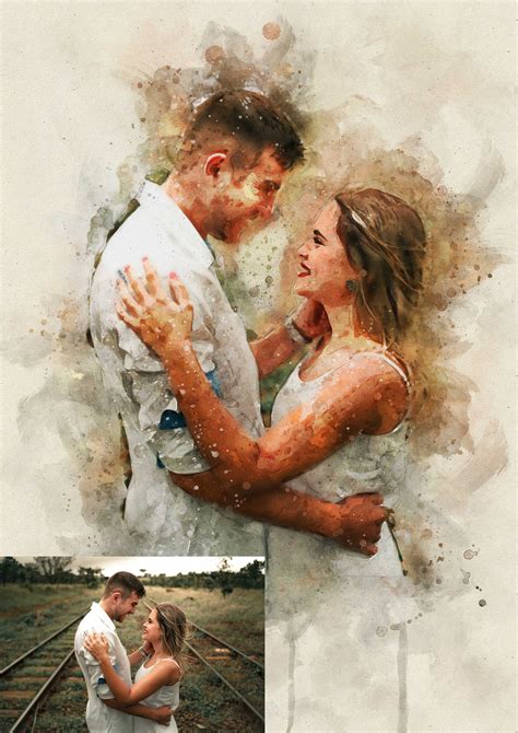 Custom Watercolor Couple Painting From Your Photo Personalize Etsy Uk
