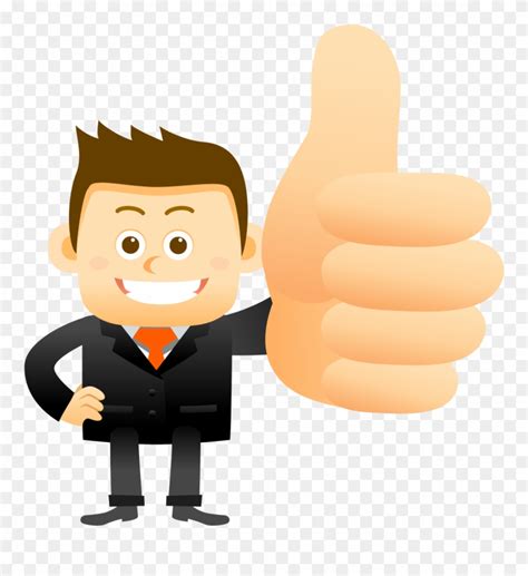 Download Clipart Happy Thumbs Up Thumbs Up Cartoon Png Transparent