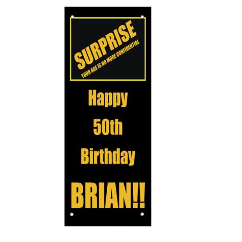 Happy Birthday Black Surprise Funny 50th Custom Double