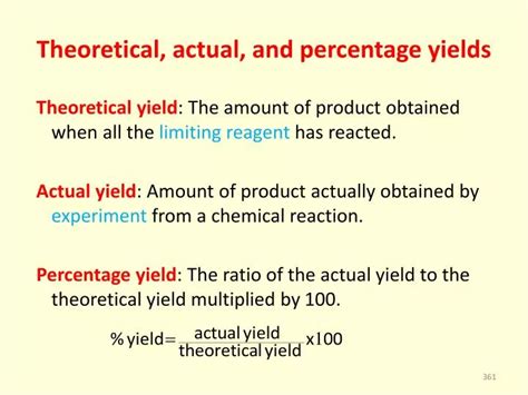 Ppt Theoretical Actual And Percentage Yields Powerpoint