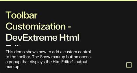Toolbar Customization Devextreme Html Editor Codesandbox