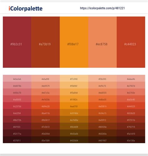 70 Latest Color Schemes With Fire Brick And Dark Orange Color Tone
