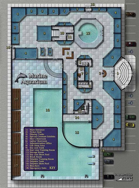 Marine Aquarium 10001348 Shadowrun Floorplan Map Layout