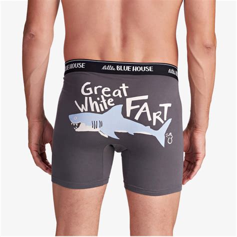 Great White Fart Mens Boxer Briefs Underwear By Hatley Retrofestiveca