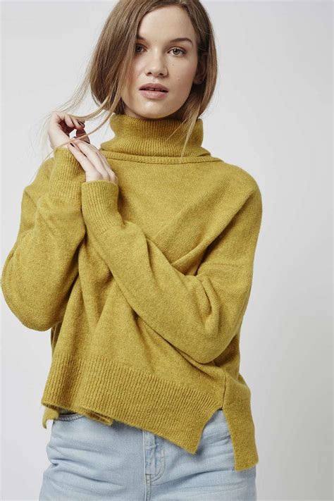 Zip Back Roll Neck Jumper New In This Week New In Topshop Outfit Fashion Cold Weather