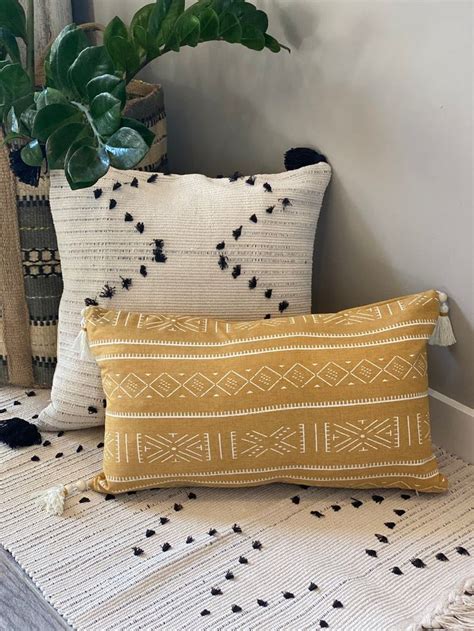 We don't intend to display any copyright protected images. Boho Tribal Mustard Yellow Lumbar Pillow Cover | Etsy in ...