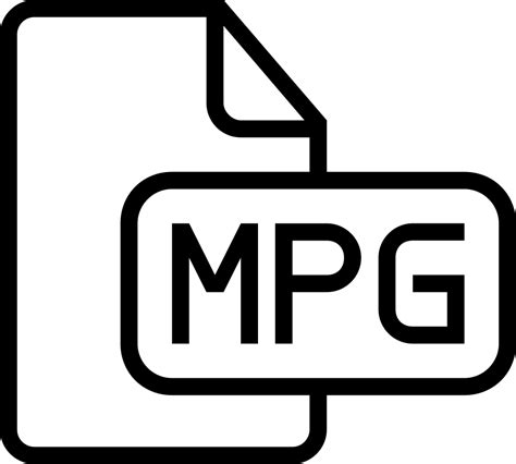 Mpg File Type Outlined Interface Symbol Svg Png Icon Free Download