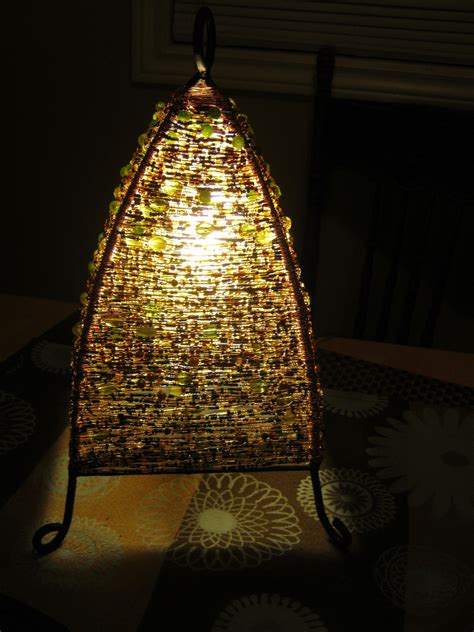 Beaded Lamp My Sis And I Made Took 2 Months To Complete Beaded Lamps